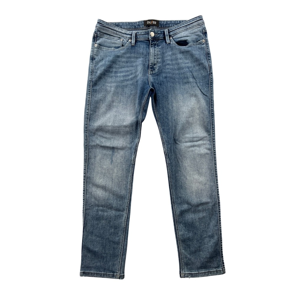 DU/ER L2X Slim Fit Jeans Mens 36x30 Blue Performance Stretch Denim Workwear